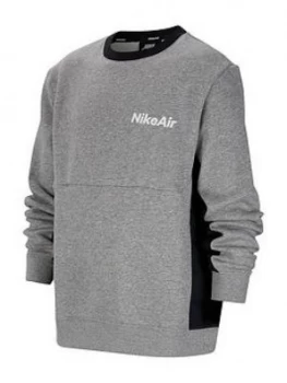 Nike Older Boys Air Long Sleeve Crew - Grey