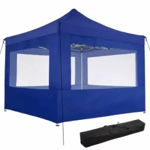 Tectake Gazebo Collapsible 3X3 M With 4 Sides - Olivia Blue