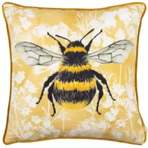 Manor Bee Cushion Natural, Natural / 43 x 43cm / Polyester Filled