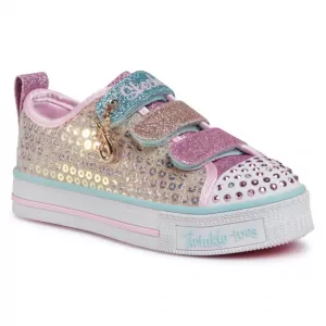 Skechers Twinkle Toes Mermaid Magic Infants Trainers - Gold/Multi