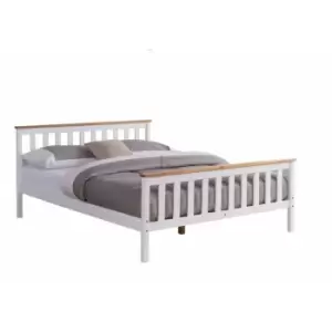 Woodford White & Oak King Bed V2