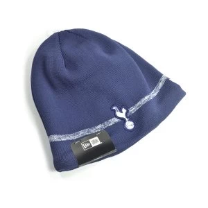 New Era Spurs Skull Contrast Stripe Beanie Navy