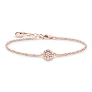 THOMAS SABO Rose Gold Plated Signature Pave CZ Bracelet