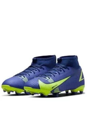 Nike Junior Mercurial Superfly 8 Mg Academy Football Boots, Blue, Size 2