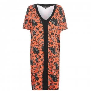 Biba High Sleeve Jersey Tunic - Orange Paisley