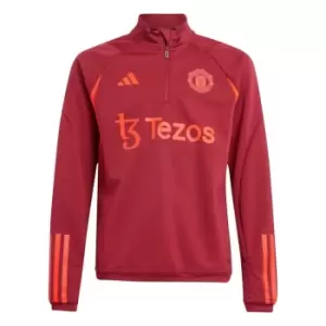 adidas Manchester United Drill Top 2023 2024 Juniors - Red