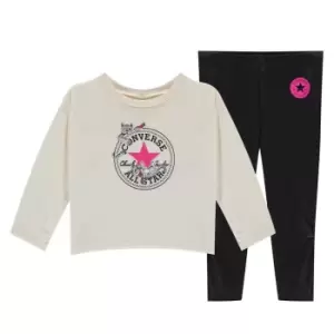 Converse Top And Leggings Set Infant Girls - Black