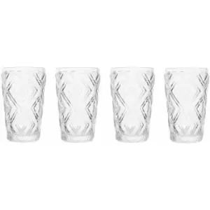 Set of Four Fleur Highball Glasses - Premier Housewares