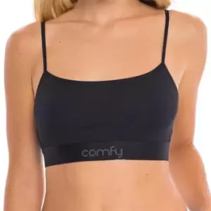 Comfy Womens Wood Crop Bra - Black