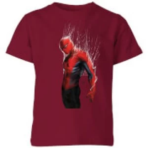 Marvel Spider-man Web Wrap Kids T-Shirt - Burgundy - 9-10 Years - Burgundy