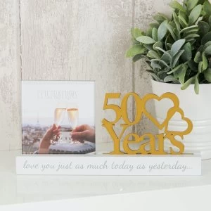 Celebrations Cut Out Photo Frame - 50 Years