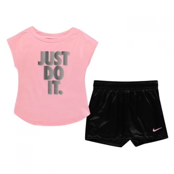 Nike T-Shirt and Shorts Set - Black/Pink