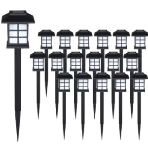 LED Pathway Light 18Pcs Set Black