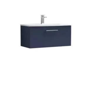 Nuie Arno 800mm Wall Hung 1 Drawer Vanity & Basin 4 Electric Blue