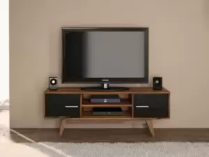 Birlea Shard Walnut and Black TV Unit Flat Packed