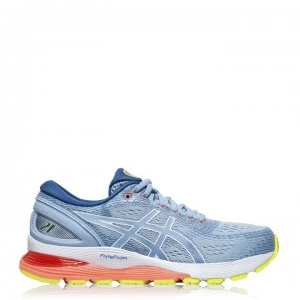 Asics Gel Nimbus 21 Ladies Running Shoes - Blue/Pink