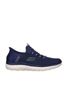 Skechers Summits Mesh Slip-ins Sneaker Memory Foam Trainer, Navy, Size 7, Men