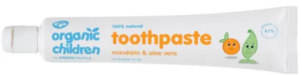 Green People Organic Children Mandarin & Aloe Vera Fluoride Free Toothpaste 50ml