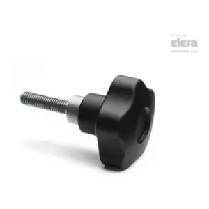 Elesa - vcts-z Safety lobe knobs Technopolymer push action Stainless steel threade