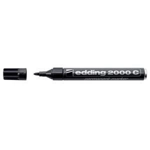 Original Edding 2000 C Permanent Marker Bullet Tip 1.5 3mm Line Black Pack of 10 Permanent Markers