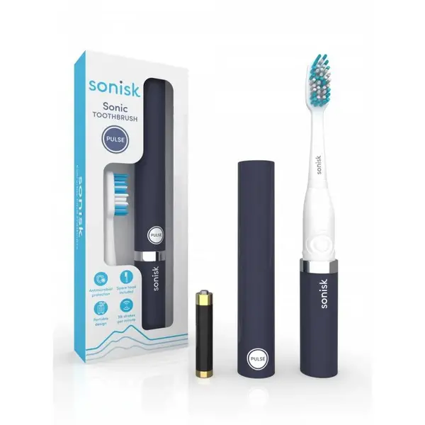 Sonisk Pulse Battery Operated Matt Black Toothbrush