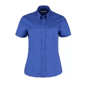 Kustom Kit Ladies Corporate Oxford Short Sleeve Shirt (14) (Royal Blue)