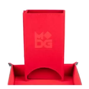 Fold Up Velvet Dice Tower: Red for Puzzles and Board Games