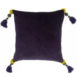 Rive Home Poonam Cushion Cover (45x45cm) (Damson/Lemon Curry)