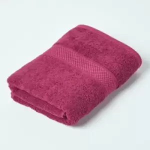 HOMESCAPES Turkish Cotton Guest Towel, Burgundy - Burgundy