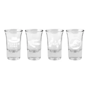 Jurassic Park Shotglass 4-Pack Logo & Symbols