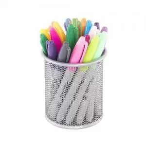 Osco Mesh Pen Pot Silver Single 32719DT