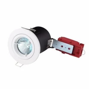 KnightsBridge MR16 50W 12V Low Voltage 90 Minute Fire Rated Fixed Downlight - White