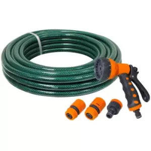 Faithfull 20m PVC Garden Hose with Fittings & Spray Gun