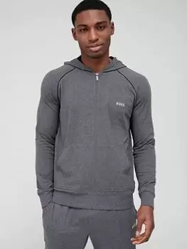 Boss Bodywear Mix & Match Lounge Zip Through Hoodie - Dark Grey