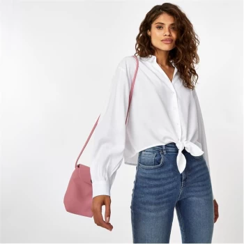 Jack Wills Tie Front Long Sleeve Blouse - White