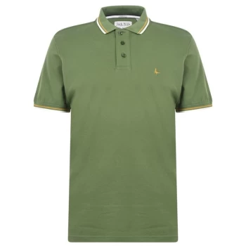 Jack Wills Tipped Polo - Moss