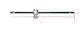 Beta Tools 920/42 1/2" Sq Dr Sliding T-Handle L: 305mm A: 42mm 009200854