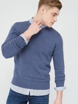 Tommy Hilfiger Organic Cotton & Silk Crew Neck Jumper - Indigo