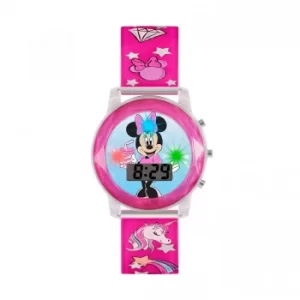 Disney Minnie Mouse Digital Pink Plastic Strap Watch