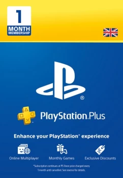 PS Plus 1 Month Subscription - Digital Code - UK account