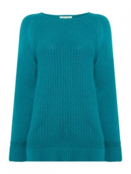 Barbour Birdport Long Sleeve Round Neck Jumper Turquoise