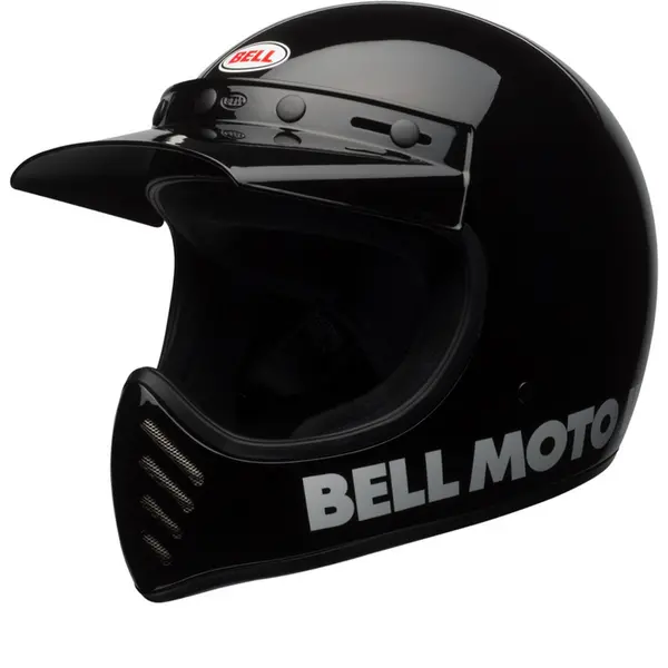 Bell Moto-3 Classic Solid Gloss Black Full Face Helmet XS