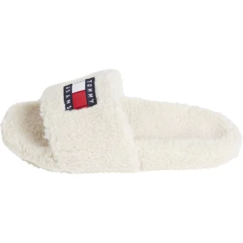 Tommy Jeans Tommy Hilfiger Fur Sliders - Cream ABI