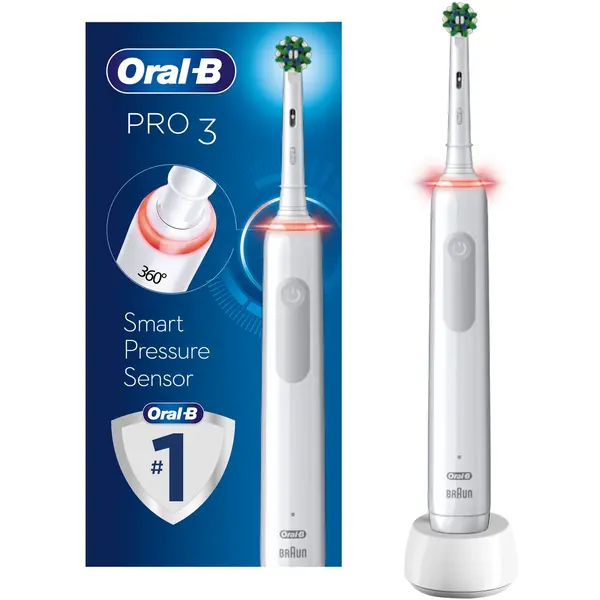 Oral B Pro 3 3000 Cross Action White Electric Toothbrush