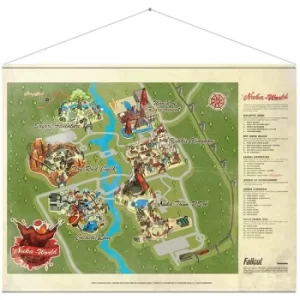 Fallout Wallscroll Nuka World Map