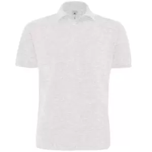 B&C Mens Heavymill Short Sleeve Cotton Polo Shirt (S) (Ash)