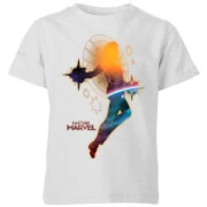 Captain Marvel Nebula Flight Kids T-Shirt - Grey - 7-8 Years