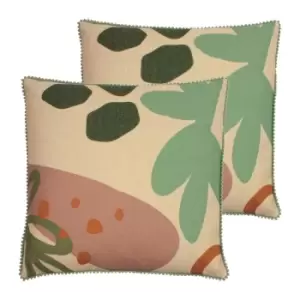 Furn. Blume Twin Pack Polyester Filled Cushions Natural