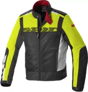 Spidi Solar Net Sport Motorcycle Textile Jacket, black-yellow, Size XL, black-yellow, Size XL