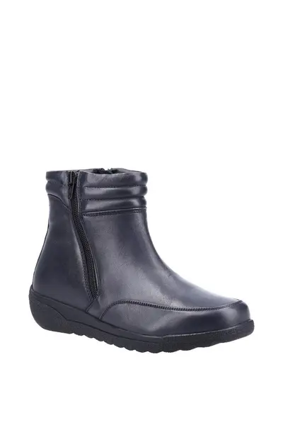 Fleet & Foster Morocco Twin Zip Ankle Boot Navy